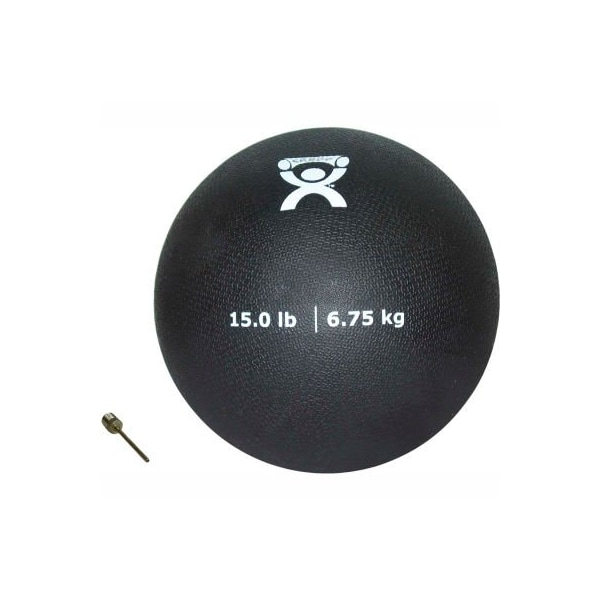 CanDo Soft Pliable Medicine Ball, 15 lb., 9" Diameter, Black